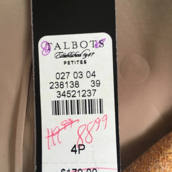 Talbots 4P 100% wool rust jacket peacoat - Picture 2 of 7